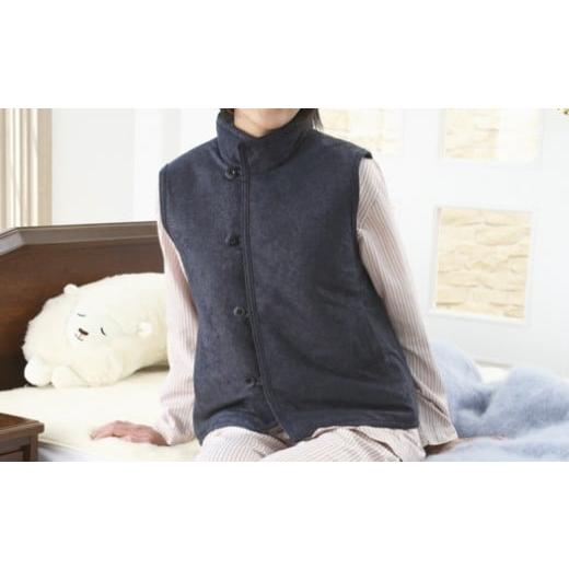 ふるさと納税 服 埼玉県 横瀬町 羊毛で暖かい「メリノン」羊毛ベスト(男女兼用 / グリーン・L) 洗濯機で丸洗い可 サイズ:L カラー:グリーン