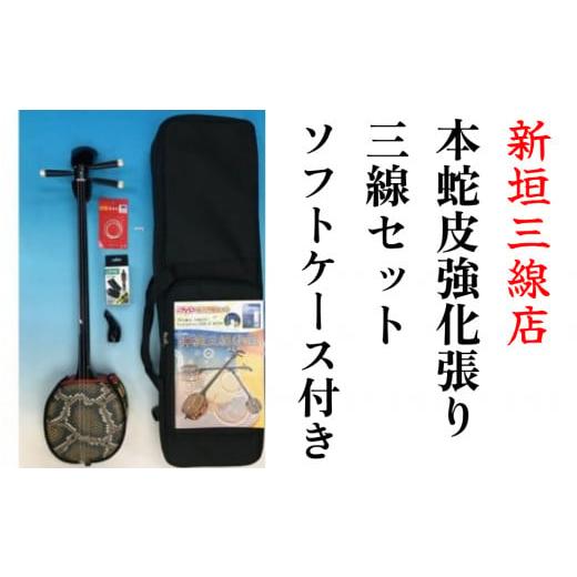 ふるさと納税 沖縄県 うるま市 本蛇皮強化張り三線ソフトケースセット[新垣三線店]