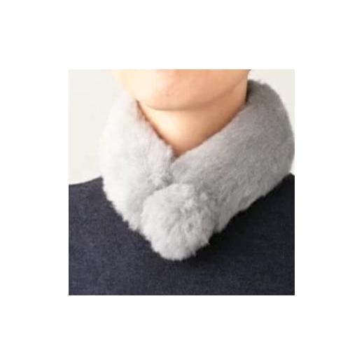 ふるさと納税 小物 ストール・マフラー 埼玉県 横瀬町 羊毛で暖かい「メリノン」カラープチマフラー(グレー) 洗濯機で丸洗い可 カラー:グレー