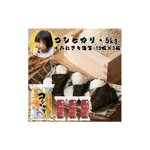 ふるさと納税 福島県 南相馬市 福島県南相馬市産 ふくしま未来農業協同組合　コシヒカリ5kg＋おにぎり海苔3袋セット【01051】｜furusatochoice｜02