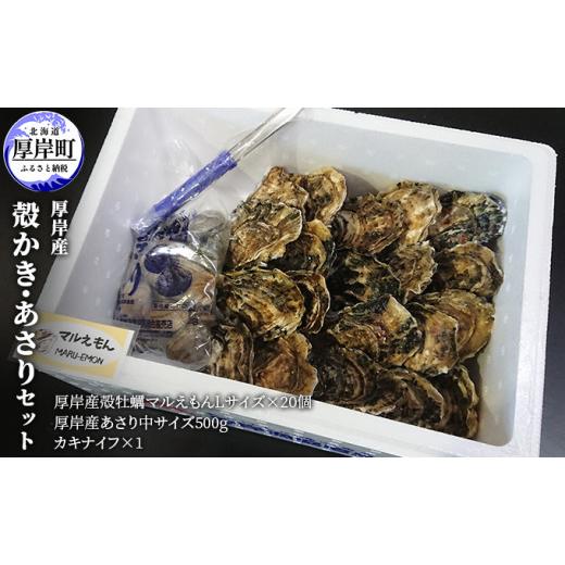 ふるさと納税 牡蠣 生牡蠣 北海道 厚岸町 牡蠣 厚岸産 殻かき あさり セット 生食 生牡蠣 貝付き牡蠣 貝 海鮮 魚介類 殻付き牡蠣 食べ比べ No.5863-0452_1