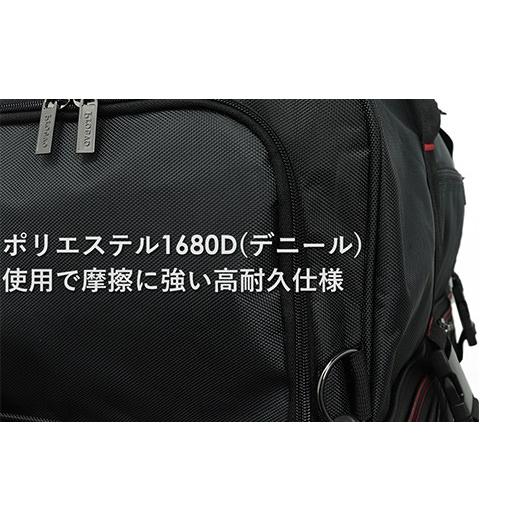 ふるさと納税 福岡県 大木町 [PROEVO] 防水 ボストンキャリー スーツケース 受託手荷物対応 L（ブラック×レッド） [20017]　AY161 受託手荷物対応サイズ ×37cm