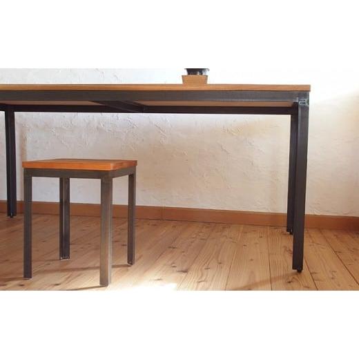 ふるさと納税 木工品・竹工品 千葉県 南房総市 アングルテーブル（アイアン家具デスク） mi0025-0009の画像