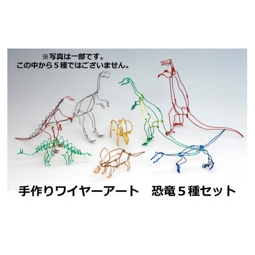 ふるさと納税 徳島県 鳴門市 ワイヤーアート 恐竜5種類セット 恐竜5種セット