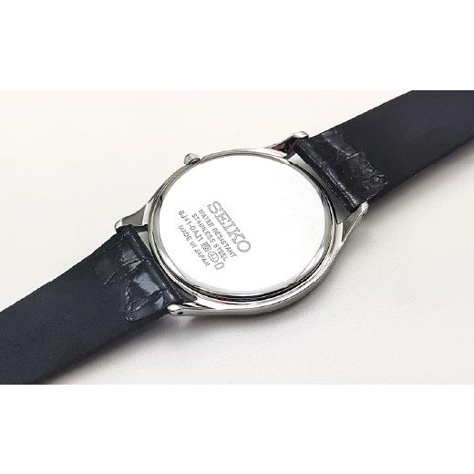 ふるさと納税 時計 メンズ腕時計 長野県 諏訪市 SEIKO 腕時計 ドルチェ SACM171 電池式クオーツ ／ メンズ ホワイト シルバー 革 サイド ワニ セイコー 時計 …の画像