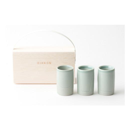 ふるさと納税 陶磁器・漆器・ガラス 福島県 浪江町 大堀相馬焼 ikkon ぐい呑みセット(緑釉) 緑釉