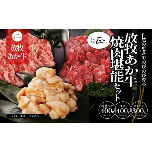 ふるさと納税 牛肉 セット 熊本県 産山村 阿蘇うぶやま村の放牧あか牛焼肉堪能セット 特選バラ400g×1 モモ400g×1 ホルモン300g×1 牛肉[60日以内に出荷…
