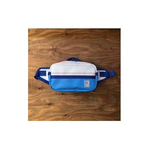 ふるさと納税 カバン 長野県 岡谷市 010-027 FHP ウエストバッグ バイカラーブルー パイピングカラー:茶 パイピングカラー:茶