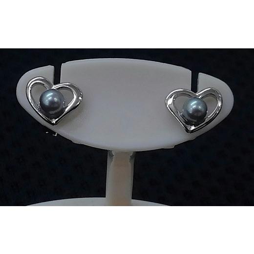 ふるさと納税 アクセサリー ピアス 三重県 鳥羽市 J-65伊勢志摩あこや本真珠ブラックベビーパールピアス(ハート)