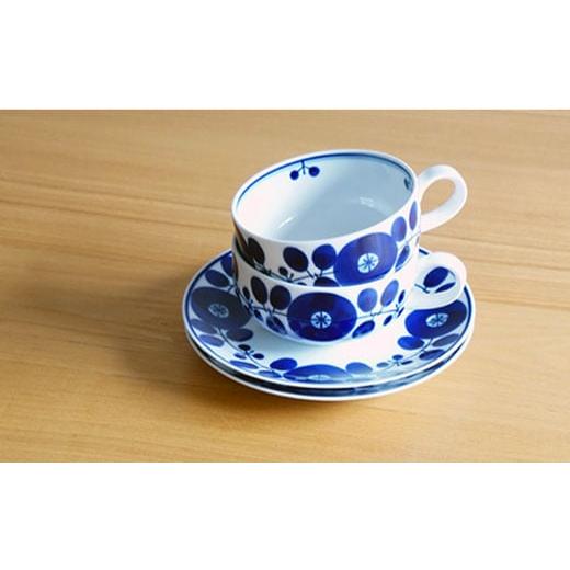 ふるさと納税 食器・グラス ティーカップ 長崎県 波佐見町  白山陶器 BLOOM ブルーム ティーカップ・ソーサー 2客セット 食器 皿 波佐見焼 TA81の画像