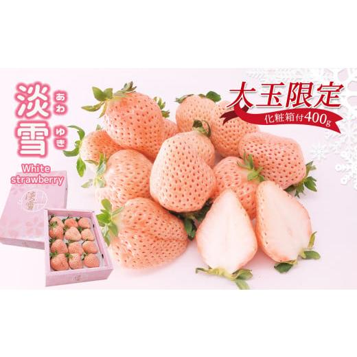 ふるさと納税 いちご 熊本県 玉名市 熊本玉名 白いちご 「 淡雪 」 ( 大玉限定 400g ) [ 化粧箱付 ] | フルーツ 果物 くだもの いちご イチゴ 苺 白苺 あわ…