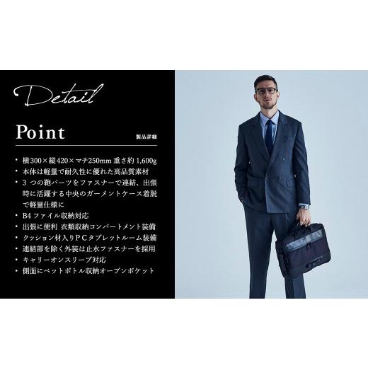 ふるさと納税 カバン リュック 兵庫県 豊岡市 豊岡鞄 ベルーフバゲージ Urban Commuter 2x3WAY BRIEF PACK HA（ブラック）／ beruf baggage バックパック ビジ…の画像
