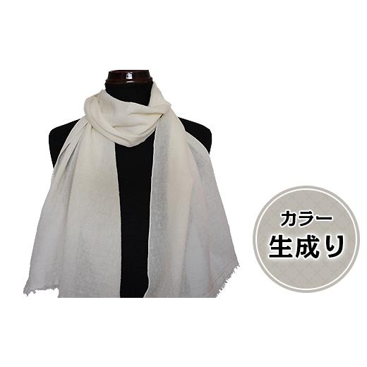 ふるさと納税 小物 ストール・マフラー 新潟県 長岡市 40-04A カラー:生成り 栃尾織物シルク混ガーゼストール カラー:生成り