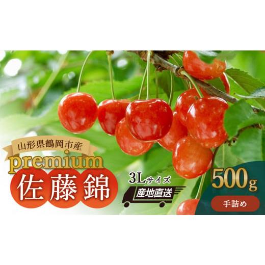ふるさと納税 果物類 さくらんぼ 山形県 鶴岡市 令和8年産先行予約 山形県鶴岡産さくらんぼ「佐藤錦」プレミアム 3L手詰め 500g K-885 JA庄内たがわ
