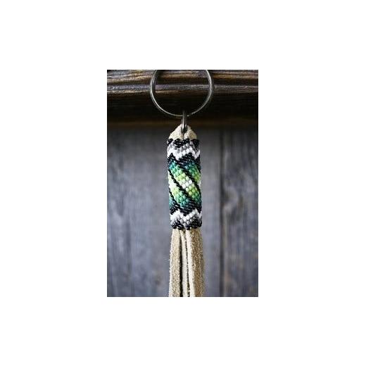 ふるさと納税 民芸品・工芸品 山梨県 市川三郷町 Fringe Key Holder(フリンジキーホルダー)グリーン 5839-9154 グリーン