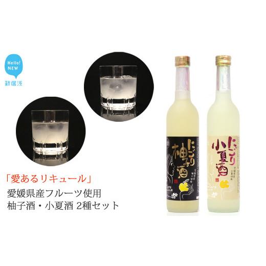 ふるさと納税 お酒 洋酒 愛媛県 新居浜市 「愛あるリキュール」500ml×2種セット にごり柚子酒・にごり小夏酒 愛媛県産フルーツ使用 愛媛 近藤酒造 ギフト・プ…