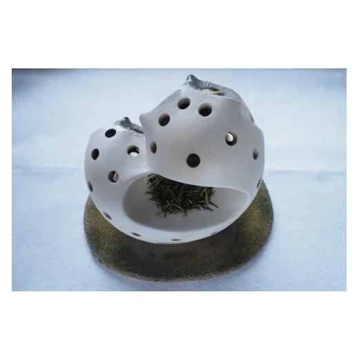 ふるさと納税 陶磁器・漆器・ガラス 福岡県 東峰村 H23 人形工房保徳作「ふくろうの茶香炉キャンドル」の画像
