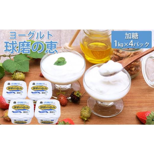ふるさと納税 菓子 ヨーグルト 熊本県 錦町 球磨の恵みヨーグルト1Kg x 4パック 加糖 乳製品