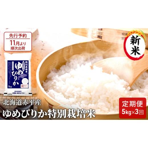 ふるさと納税 北海道 赤平市 [先行予約2024年産米・11月より順次出荷]北海道赤平産 ゆめぴりか 5kg 特別栽培米 [3回お届け] 精米 米 北海道 定期便
