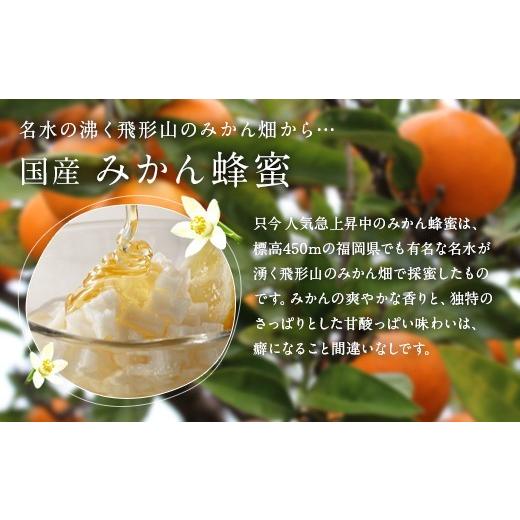 ふるさと納税 加工品等 はちみつ 福岡県 八女市  ギフト用 かの蜂 国産 蜂蜜 ギフト 500g×3本セット（レンゲ 百花 みかん）の画像