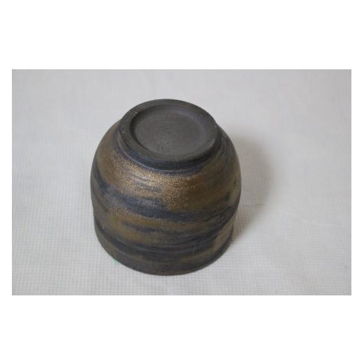 ふるさと納税 食器・グラス 茶碗 福岡県 行橋市 AI-031(3) ブロンズ釉・筒茶碗（銘：黄昏）Ｃ AI-031(3) ブロンズ釉・筒茶碗（銘：黄昏）Ｃの画像