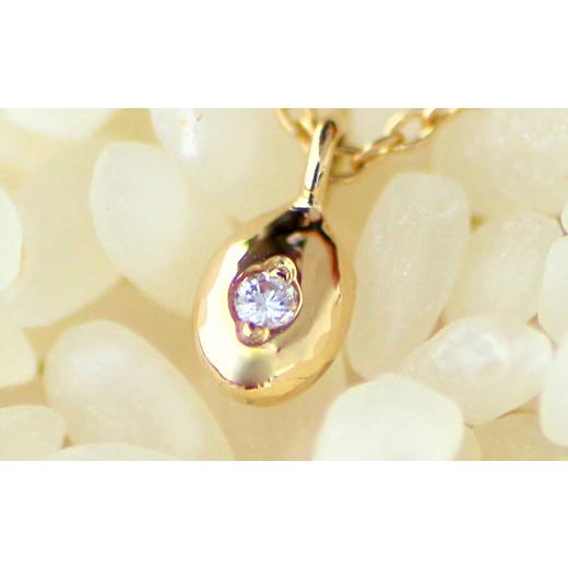 ふるさと納税 ネックレス 新潟県 三条市  指輪工房チェルキオ K18製お米デザインネックレス イエローゴールド 077P001の画像