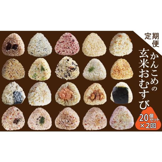 ふるさと納税 玄米 愛媛県 西条市 おむすび [全2回 定期便]かんこめの玄むす 玄米おむすび20個セット×2回 愛媛県西条市 | 玄米 玄米おむすび おにぎり …