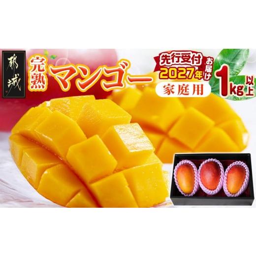 ふるさと納税 マンゴー 宮崎県 都城市 先行受付 宮崎完熟マンゴー家庭用1kg以上(都城産) 2027年6月〜7月頃順次お届け  (都城市) 特大4Lサイズ(500g以…