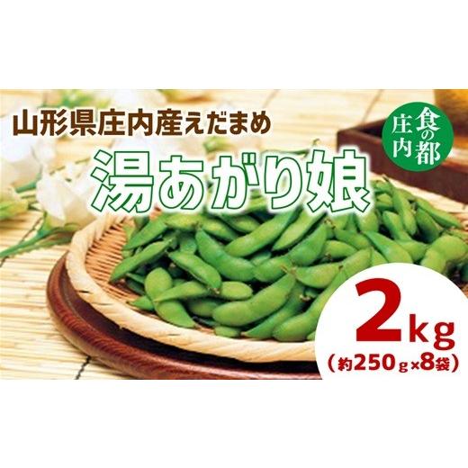 ふるさと納税 豆類 枝豆 山形県 三川町 食の都庄内 庄内産えだまめ「湯あがり娘」2kg(250g×8袋) 7月下旬頃より配送予定