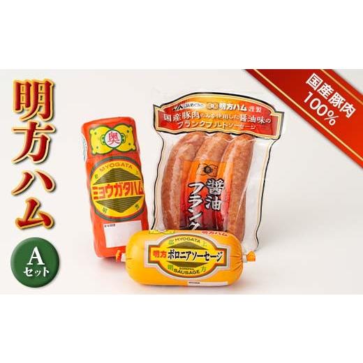 ふるさと納税 ハム・ソーセージ・ハンバーグ 岐阜県 坂祝町 明方ハム Aセット 計810g JAめぐみの農業協同組合 ソーセージ ハム フランクフルト フランク おつ…