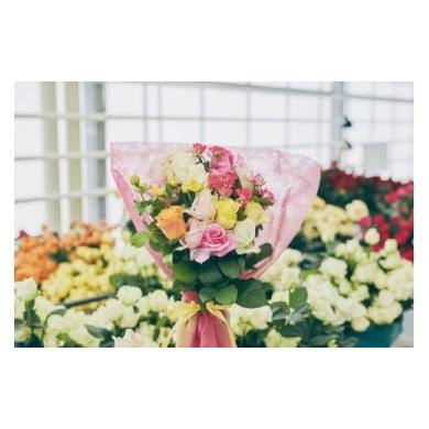 ふるさと納税 花・苗木 花束 滋賀県 守山市 Flower Bouquet(バラのブーケ)10本 色おまかせ おまかせ