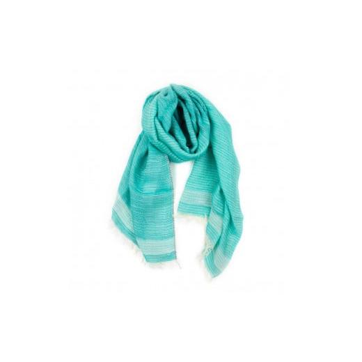 ふるさと納税 小物 ストール・マフラー 兵庫県 西脇市 44-15 播州織ダブルフェイスコットンストール TURQUOISE TURQUOISE
