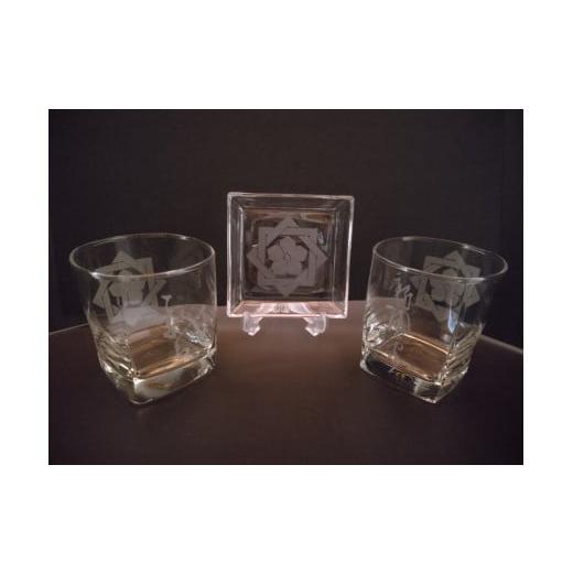 陶磁器・漆器・ガラス 高知県 南国市 坂本龍馬　家紋グラスセット（2） コップ 食器 日用品 ガラス 竜馬 坂本竜馬 ギフト 人気 おすすめ 【入る】 高知県 …