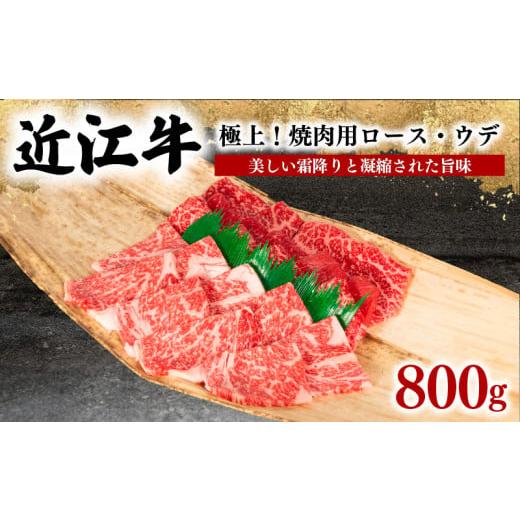 ふるさと納税 滋賀県 竜王町 近江牛 極上 焼肉用 800g 冷凍 ( 黒毛和牛 和牛 ロース ウデ 食べ比べ 霜降り 赤身 ブランド 三大和牛 贈り物 ギフト プレゼント …