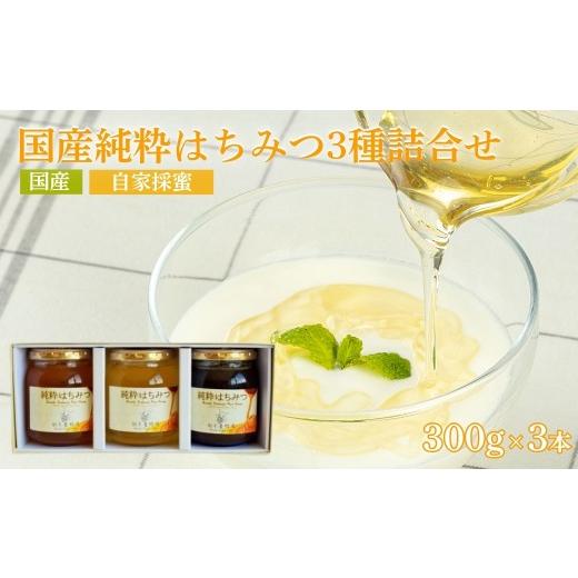 ふるさと納税 加工品等 はちみつ 福島県 福島市 No.0088国産純粋はちみつ3種詰合せ300g×3本の画像