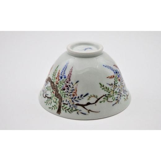 ふるさと納税 食器・グラス 茶碗 佐賀県 有田町 A50-116 極彩赤絵 藤の花 姫茶碗 有田焼 中山陶和堂の画像