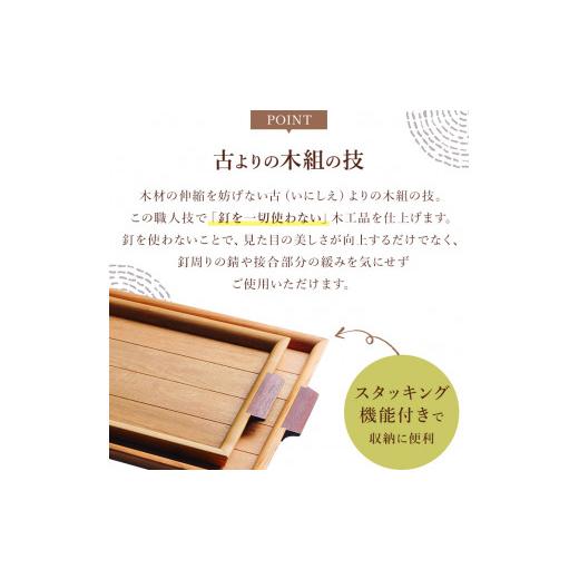 ふるさと納税 木工品・竹工品 和歌山県 北山村  木の家具工房 林工亘 木製トレイ 小 nrk100の画像
