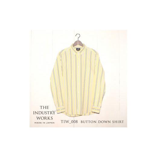 ふるさと納税 服 男 兵庫県 西脇市 36-2 播州織メンズシャツ「THE INDUSTRY WORKS」(1着) TIW_008(イエロー×ホワイト×ネイビー) LLサイズ TIW_008(イ…