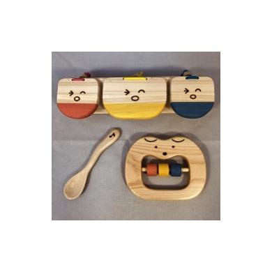 ふるさと納税 雑貨・日用品 玩具 福岡県 田川市 ギフト用 木のおもちゃ、出産祝いセットS3 ギフト用 木のおもちゃ、出産祝いセットS3
