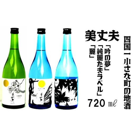 ふるさと納税 日本酒 吟醸酒 高知県 田野町 四国一小さなまちの地酒 美丈夫 720ml×3本 飲み比べセットC(吟醸 麗・純米吟醸 純麗たまラベル・純米大吟醸 吟…