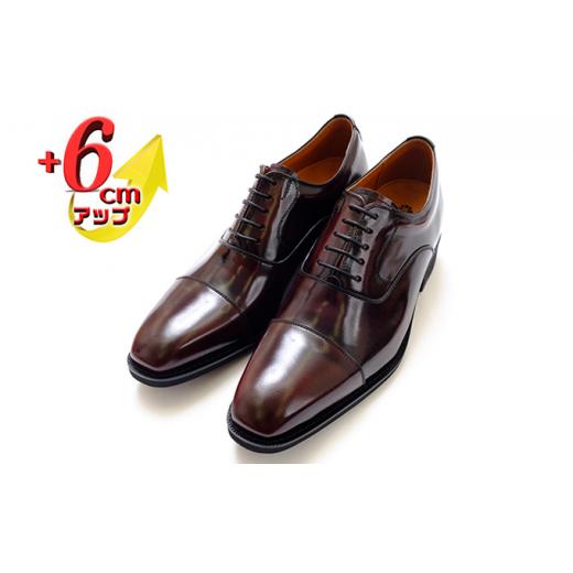 ふるさと納税 靴・スリッパ・下駄 奈良県 大和郡山市 本革 ビジネスシューズ 革靴 紳士靴 6cmアップ シークレットシューズ No.1301 ワイン 23.5cm No.5990-7…