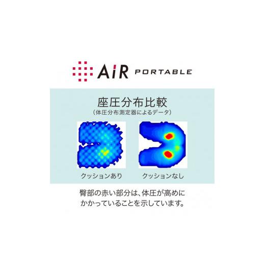 ふるさと納税 タオル・寝具 滋賀県 近江八幡市  nishikawa／西川 クッション エアー ポータブルクッション L ブルー P216W  クッション デスクワーク テレワ…の画像