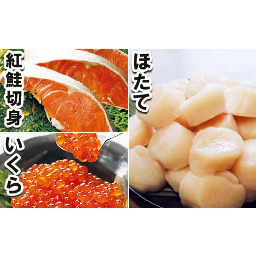 ふるさと納税 北海道 根室市 A-10046  お刺身ほたて貝柱500g×1P・醤油いくら100g×1P・紅鮭切身4切×1Pセット｜furusatochoice｜02