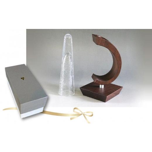 ふるさと納税 陶磁器・漆器・ガラス 北海道 旭川市 木Glass 一輪挿し 角台_00595の画像