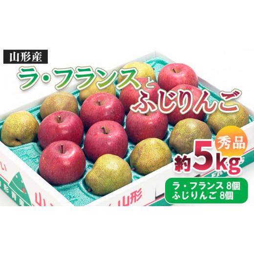 ふるさと納税 りんご 山形県 山形市 山形市産 ふじりんご・ラ・フランス 詰合せ 5kg 令和8年産先行予約 FS25-792