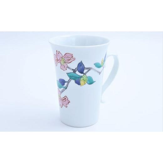 ふるさと納税 食器・グラス マグカップ 佐賀県 有田町 有田焼 マグカップ 山茶花文 赤絵白磁硯処 雪月花 食器 うつわ 器 磁器 陶磁器 コップ カップ マグカッ…_1