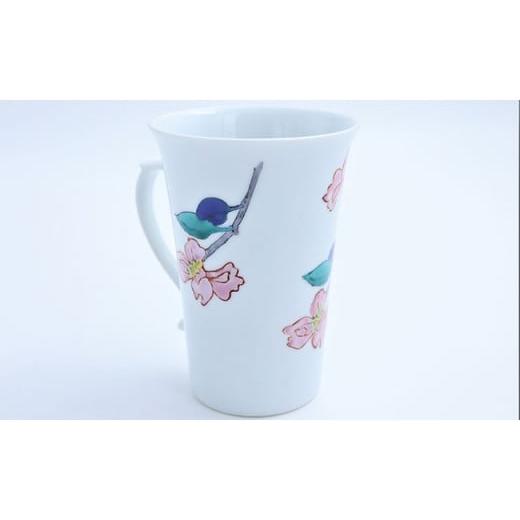ふるさと納税 食器・グラス マグカップ 佐賀県 有田町 有田焼 マグカップ 山茶花文 赤絵白磁硯処 雪月花 食器 うつわ 器 磁器 陶磁器 コップ カップ マグカッ…_2