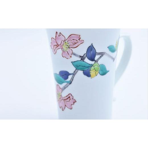 ふるさと納税 食器・グラス マグカップ 佐賀県 有田町 有田焼 マグカップ 山茶花文 赤絵白磁硯処 雪月花 食器 うつわ 器 磁器 陶磁器 コップ カップ マグカッ…_3