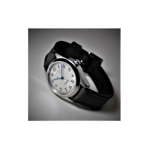 ふるさと納税 民芸品・工芸品 長野県 岡谷市 腕時計 機械式 Ventuno st 復刻版×SOMES三つ折れバックル(文字盤アイボリー) バンド レザー(グリーン) 腕時…