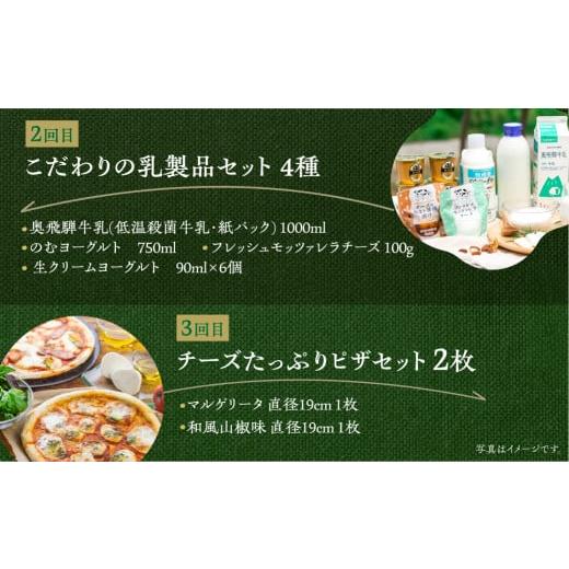 ふるさと納税 菓子 アイス 岐阜県 飛騨市 《牧成舎》こだわりの生乳で作った乳製品 3回 定期便 最中アイス ピザ ヨーグルト チーズ 牛乳 飲むヨーグルト 定期…_3